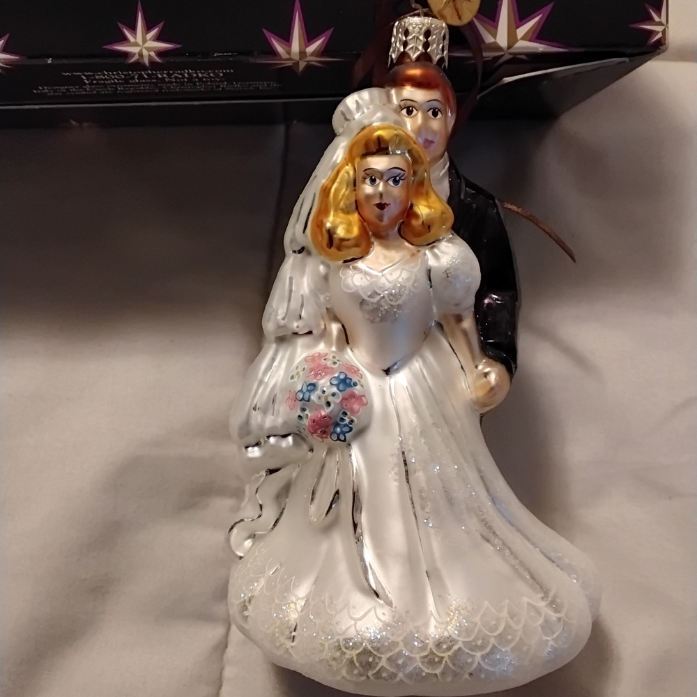 Vintage Christopher Radko Perfect Couple Christmas Ornament